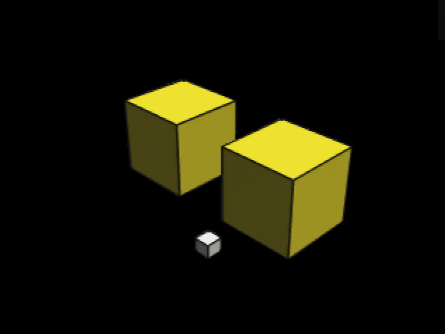 接着された立方体2個