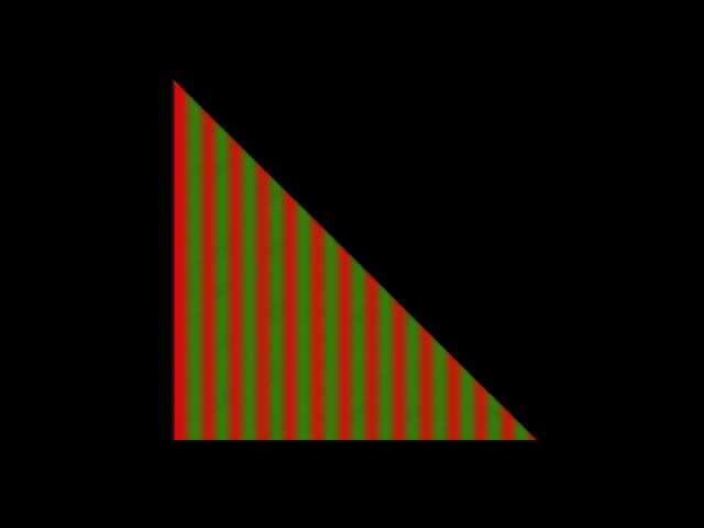 直角二等辺三角形のポリゴンの画像に縦縞