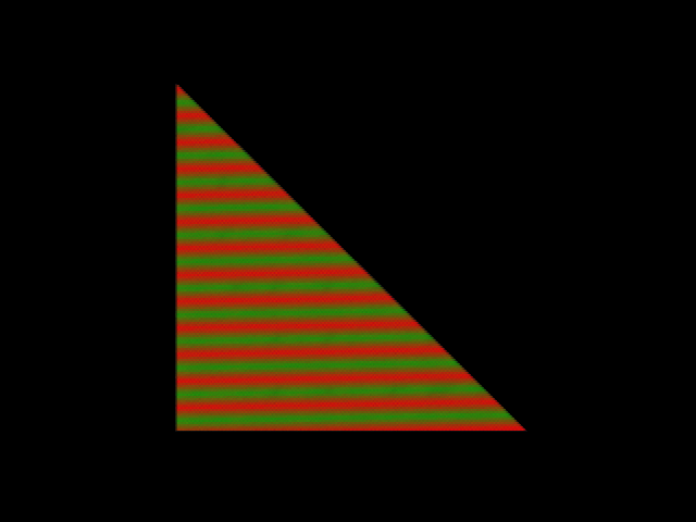 直角二等辺三角形のポリゴンの画像に横縞